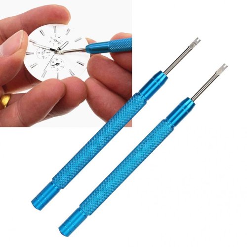 Imagen de Kit de Herramientas para Reparación de Relojes: Removedor de Manos y Aguja de Elevación en Acero de Aleación - Accesorios Profesionales para Relojeros (2 Piezas)