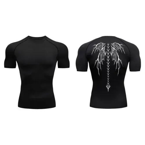 Image de T-Shirt de Compression Homme - Séchage Rapide & Protection Cutanée