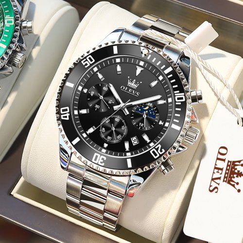 Immagine di Orologio da Uomo di Lusso con Cronografo e Fasi Lunari