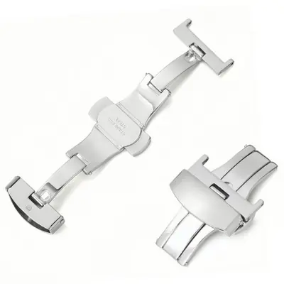 Image de Boucle de Montre Acier Inoxydable - Fermoir Papillon 22mm