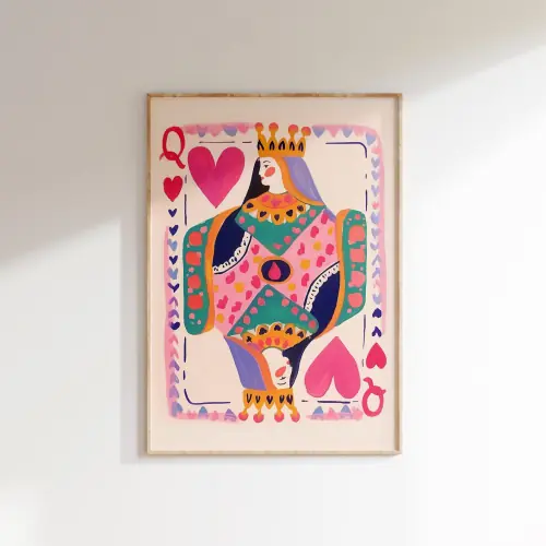 Image de Reine des Cœurs - Art Mural Numérique Coloré
