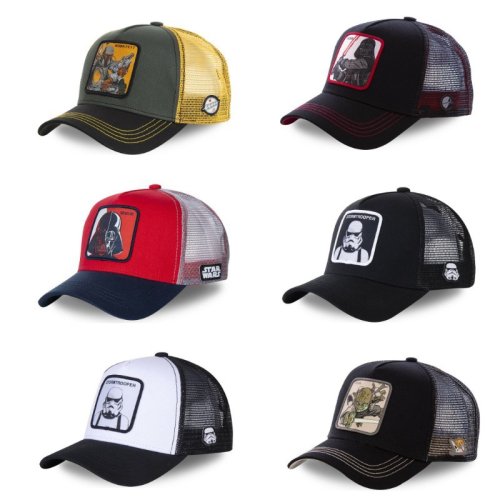 Afbeelding van Star Wars Hoed met Darth Vader, Clone Troopers en Imperial Stormtrooper Motief - Unisex Katoenen Honkbalhoed voor Fans van Grogu en het Kind