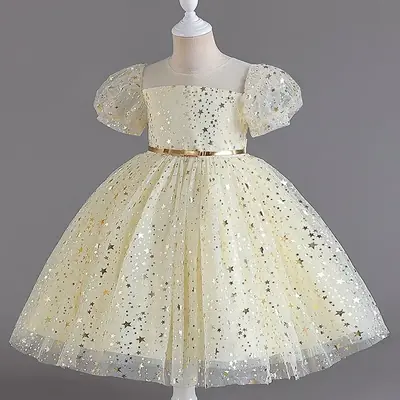 Image de Robe de Soirée Élégante pour Filles - Dentelle & Paillettes