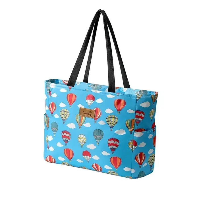 Image de sac isotherme thermique étanche de grande capacité pour femmes portable déjeuner voyage étui de piqu...