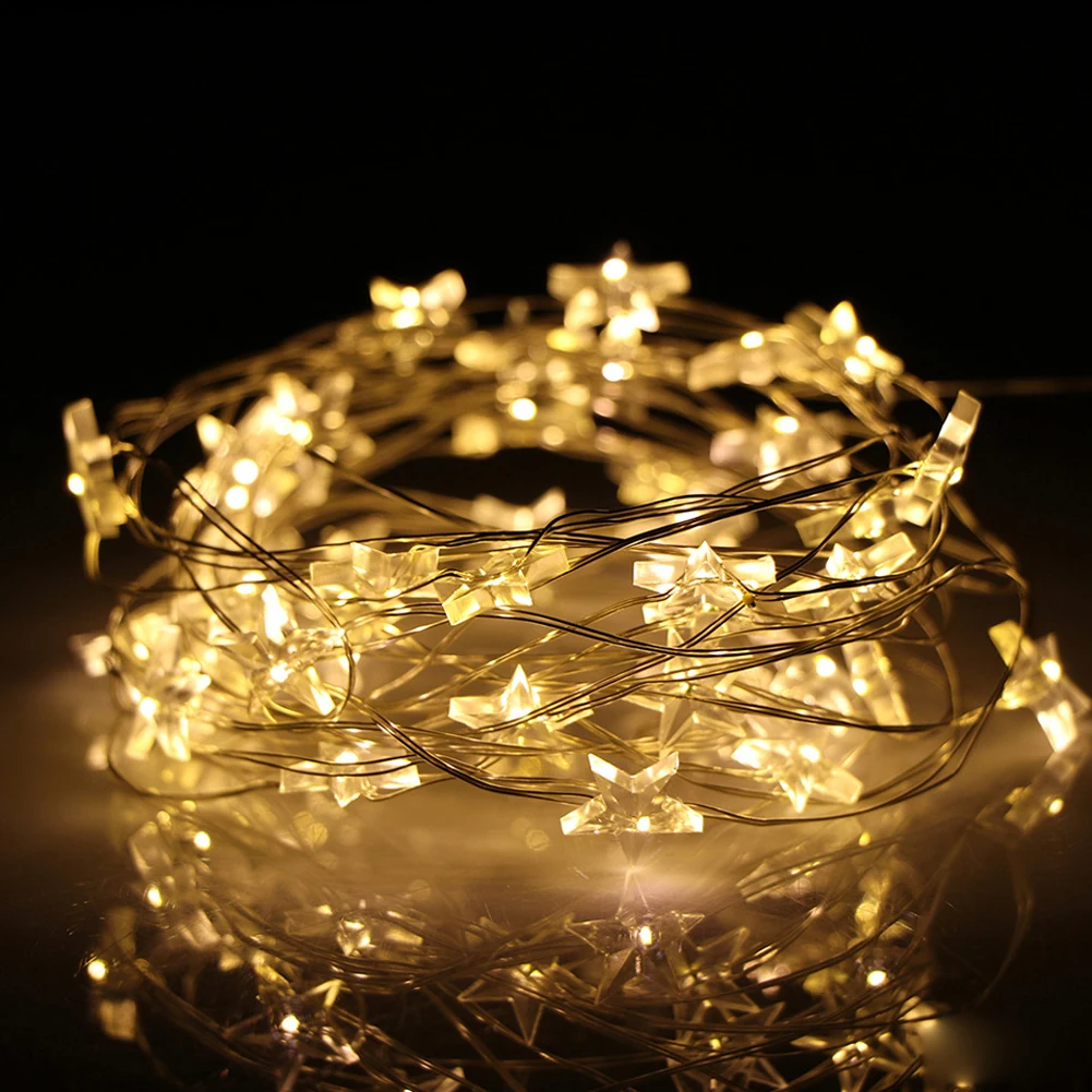 Image of Elegant Copper String Lights with 60 LED Fairy Bulbs – Twinkling Outdoor and Indoor Decor for Christmas, Weddings, Parties, and Home Patio