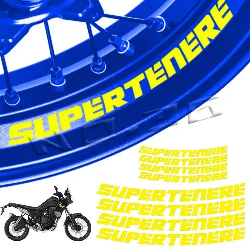 Image de Autocollants Roue Moto Tenere 700 - Bandes Réfléchissantes