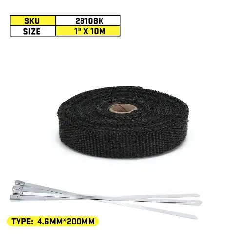2.5cm 10m negro