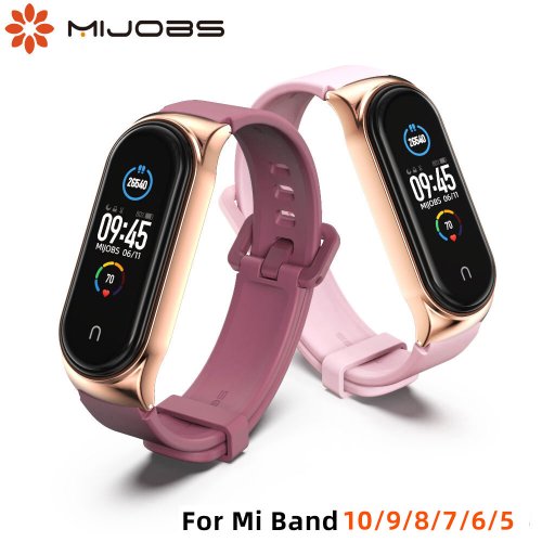 Imagen de Correa de Silicona Compatible con Xiaomi Mi Band 10, 9, 8, 7, 6, 5, 4 y 3 – Pulsera de Repuesto Suave y Duradera para Smartwatch