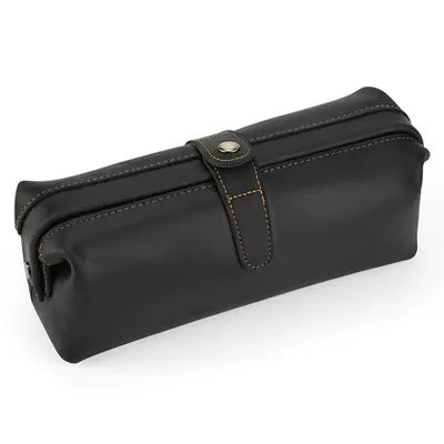 Image de Trousse de Toilette en Cuir Véritable - Grande Capacité