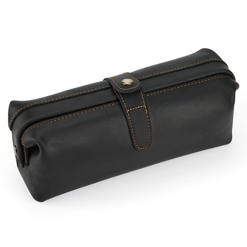 Image de Trousse de Toilette en Cuir Véritable - Grande Capacité