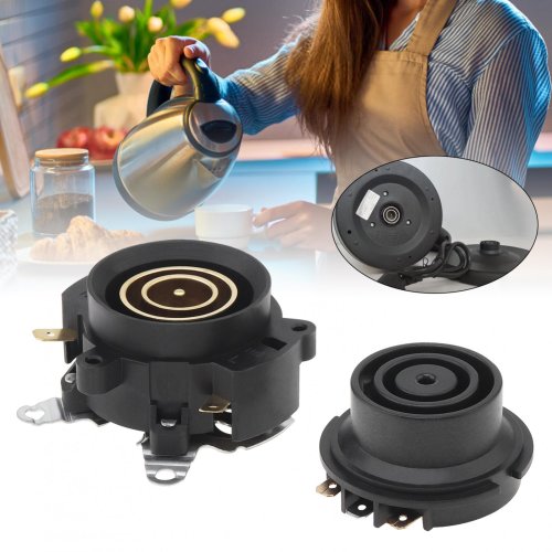 Afbeelding van Natuurlijke Thermostaat voor Huishoudelijke Waterkoker – 1-2-3 Stuk Set met Zwart Schakelaar, Connector en Socket voor Slimme Huishoudelijke Toepassingen