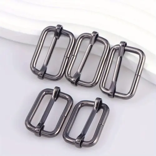 Image de Boucle Ardillon Métallique 5 Pièces - Accessoire Polyvalent pour Sacs