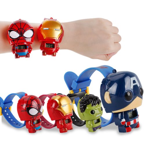 Afbeelding van Nieuwe Spiderman Kinderhorloges Robot Elektronisch Horloge Student Jongen Meisje Digitale Klok Kinderen Speelgoed Baby School Verjaardagscadeau