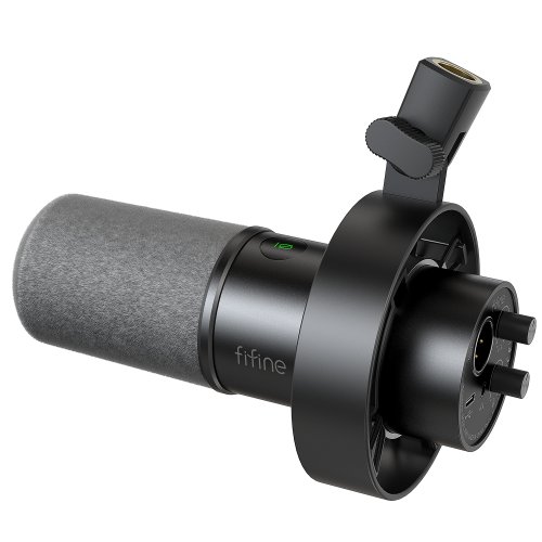 Zdjęcie FIFINE Dynamiczny mikrofon USB/XLR z pokrętłem wzmocnienia/wyciszeniem dotykowym/gniazdem słuchawkowym, mikrofon do nagrywania na kartę dźwiękową komputera PC Streaming-K688W biały