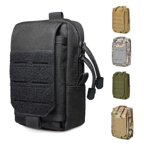 Imagen de Riñonera Táctica Molle para Hombre con Bolsas de Herramientas EDC, Organizador de Dispositivos, Chaleco Portátil y Funda para Teléfono Móvil