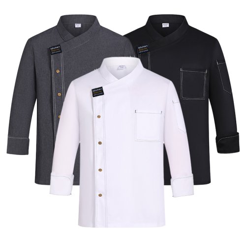 Afbeelding van Professioneel Chef-kok Uniform voor Herfst en Winter – Hoge Kwaliteit Keukenkleding voor Restaurants, Catering en Voedselbereiding