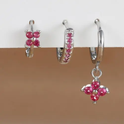 Argent-rose-rouge-3pcs
