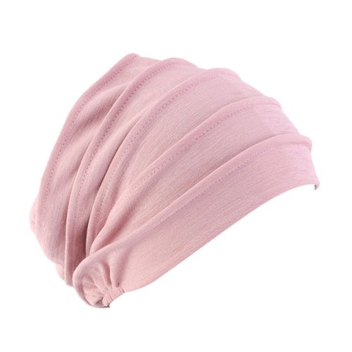 Imagen de Gorro Holgado de Algodón para Mujer - Gorro Interior para Quimioterapia, Hiyab, Turbante Elástico y Envoltura para la Cabeza Musulmana