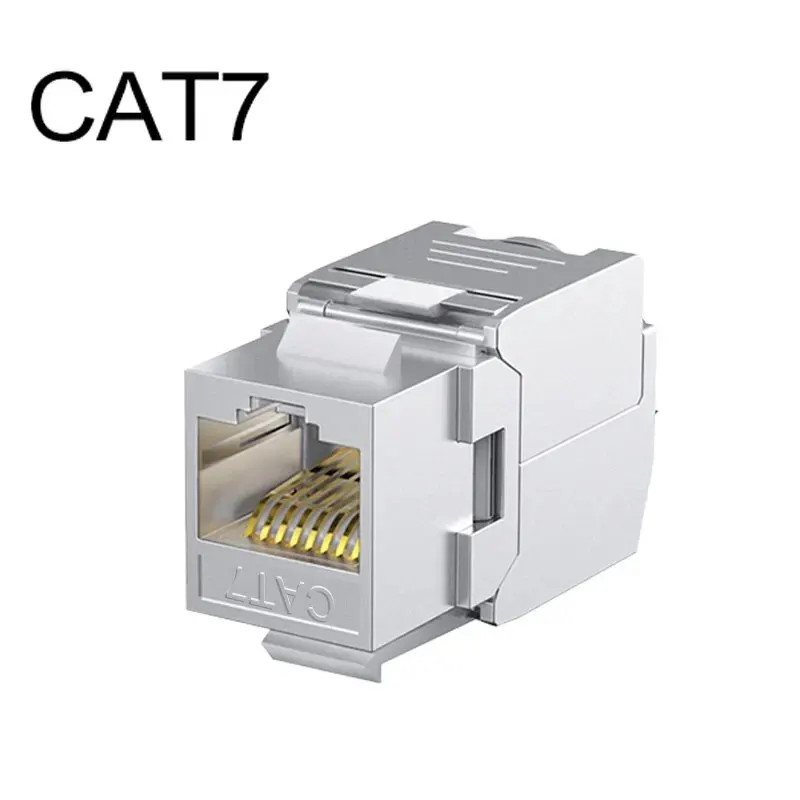 Zdjęcie ZOERAX Gniazdo Keystone Cat6a Cat7 Cat7 RJ45 STP Bez Użycia Narzędzi, Moduł ze Stopu Cynku, Adapter Gniazda, Łącznik dla Przewodów 22 do 26 AWG
