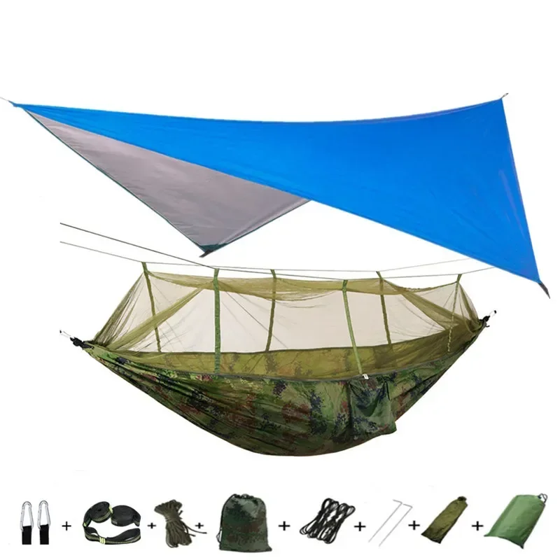 Blauw en camouflage