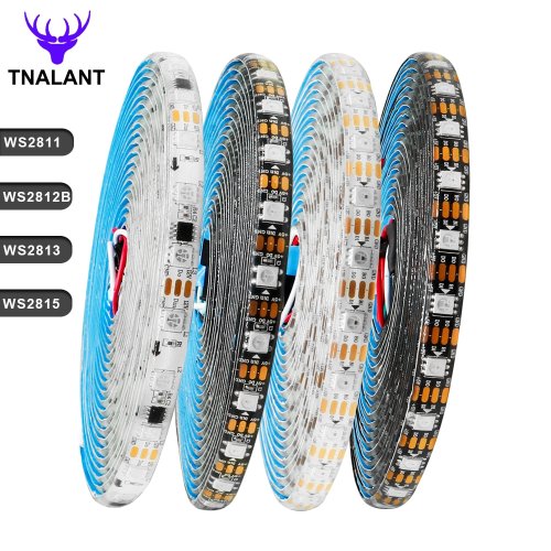 Image of Smart Individually Addressable RGBIC LED Strip Lights with WS2811, WS2812B, WS2813, WS2815 IC – 5050 RGBW LEDs per Meter, 30/60/144 Pixels, DC 5V & 12V Compatible