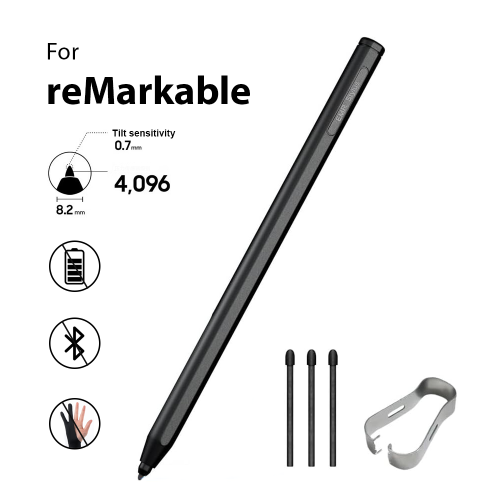 Immagine di Pennino Stilo EMR per Remarkable 2 con Gomma Sensibile alla Pressione, Rilevamento Inclinazione e Rifiuto del Palmo - Accessorio Premium per Tablet
