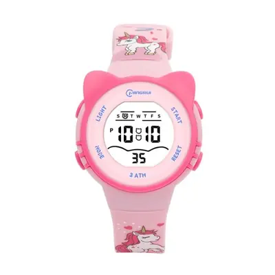Image de Montre enfant numérique étanche, design cartoon, réveil et chronomètre