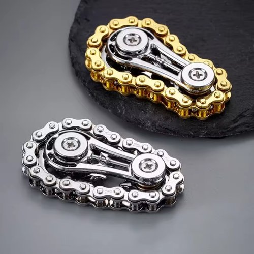 Afbeelding van Nieuwe Metalen Tandwielen Vliegwiel Vingertop Gyro Fidget Spinner Antistress Angst Fiets Kettingen EDC Spinner Fidget Speelgoed voor Geschenken