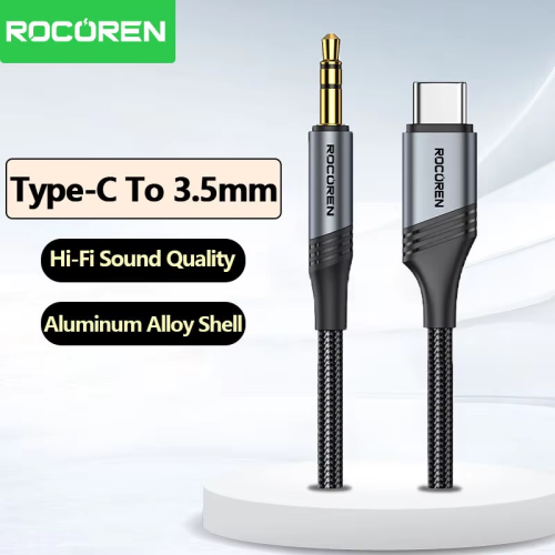 Afbeelding van Type-C naar 3,5mm Audio Kabel – Hoge Kwaliteit Hi-Fi Geluid