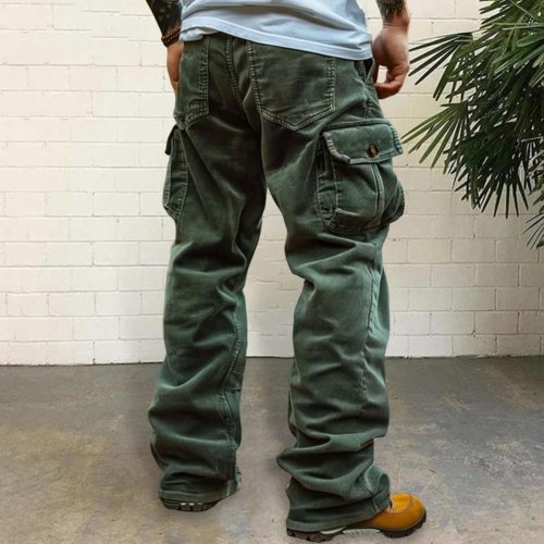 Immagine di Pantaloni Cargo Uomo in Velluto a Coste - Stile Retro