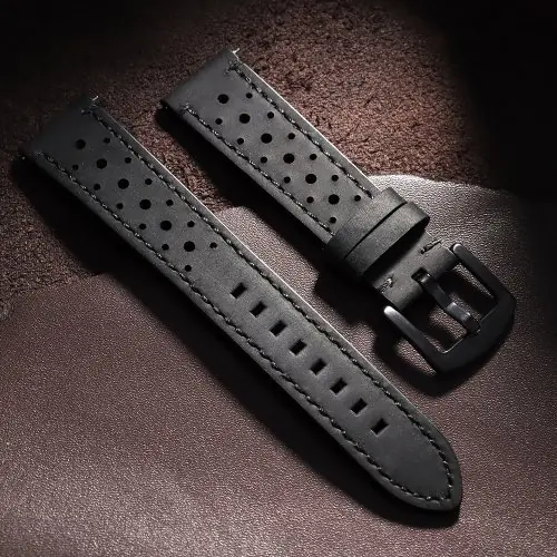 Image de Bracelet de Montre Vintage en Cuir Respirant