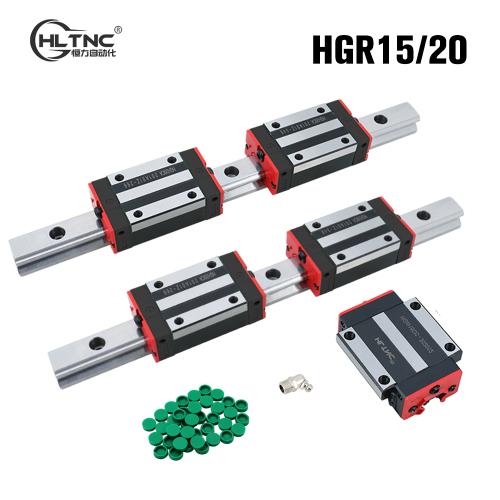 Image of Complete 15mm and 20mm Square Linear Guide Rail Kit with HGH20CA, HGW20CC, HGH15CA, HGW15CC Carriage Blocks for CNC Router Applications