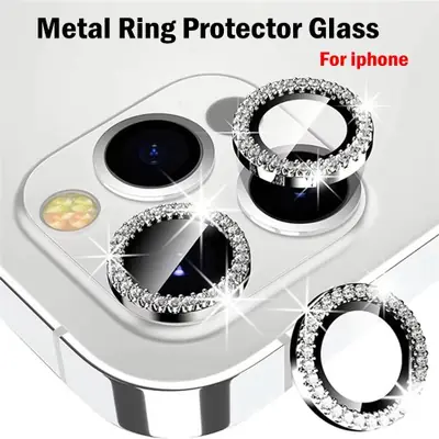 Protection objectif photo strass scintillant pour iPhone