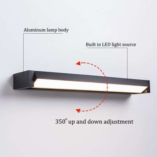 Imagen de Lámpara de Pared LED con Ángulo Ajustable, Impermeable para Exterior, Diseño Moderno en Aluminio, Ideal para Jardines y Espacios Exteriores