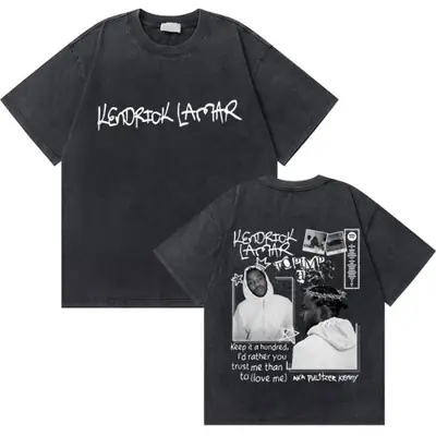 Image de T-Shirt Rap Kendrick Lamar Vintage Homme