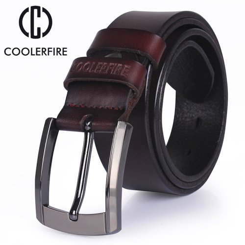 Afbeelding van Mannen Hoge Kwaliteit Lederen Riem Luxe Designer Riemen Mannen Koeienhuid Mode Riem Mannelijke Jeans Voor Broek Gratis Verzending