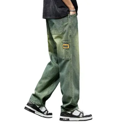 Image de Jean Baggy Homme Bleu Denim - Style Streetwear Vintage