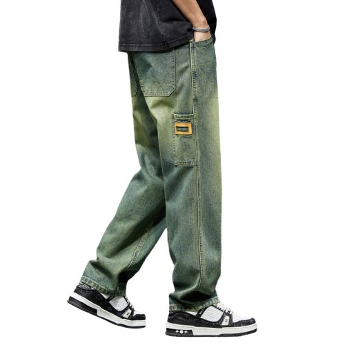 Image de Jean Baggy Homme Bleu Denim - Style Streetwear Vintage