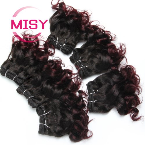 Afbeelding van Krullend Ombre Haar – Korte Braziliaanse Remy Bundels