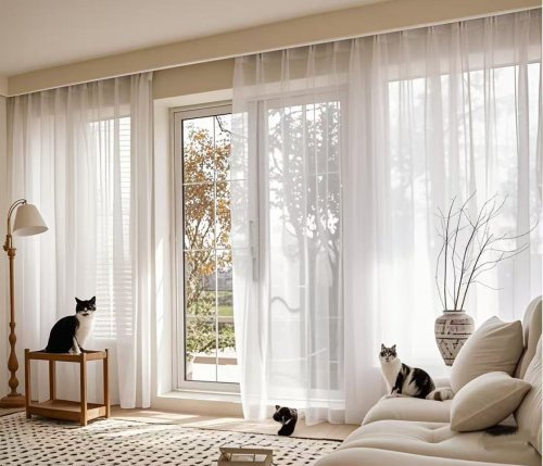 Immagine di Tende trasparenti bianche di dimensioni personalizzate per finestra del soggiorno Tenda in tulle trasparente Tende per matrimoni Decorazioni per la casa