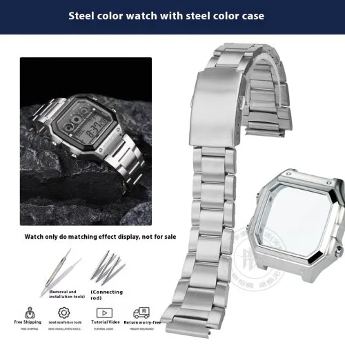 Silver cas- band