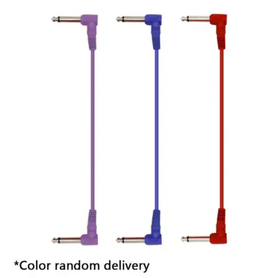 Image de Câble Pédale Audio Blindé Angle Droit 1/4" - Faible Bruit