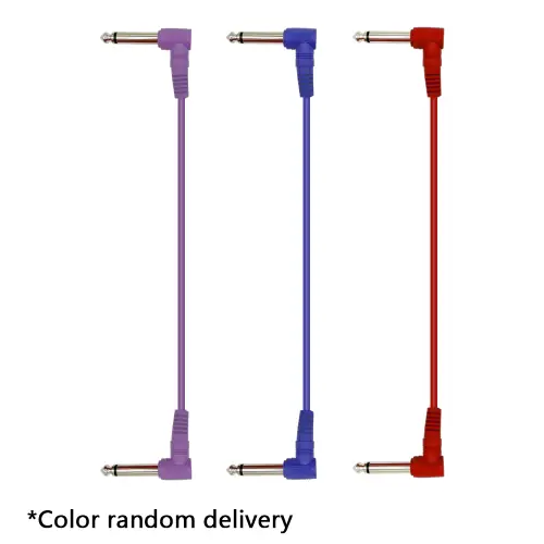 Image de Câble Pédale Audio Blindé Angle Droit 1/4" - Faible Bruit
