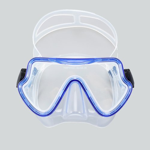 Bild von Tauchmaske mit Schwimmbrille und Schnorchel – Panorama-HD-Sicht, antibeschlagend, mit Nasenschutz und Silikonrand für Erwachsene und Jugendliche
