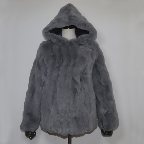 Immagine di Cappotto di Pelliccia di Coniglio Rex Donna - Caldo e Morbido