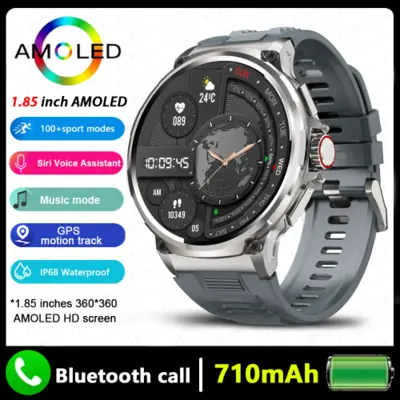 Image de Montre Connectée GPS Militaire Homme - Écran 1.85" IP68 Étanche