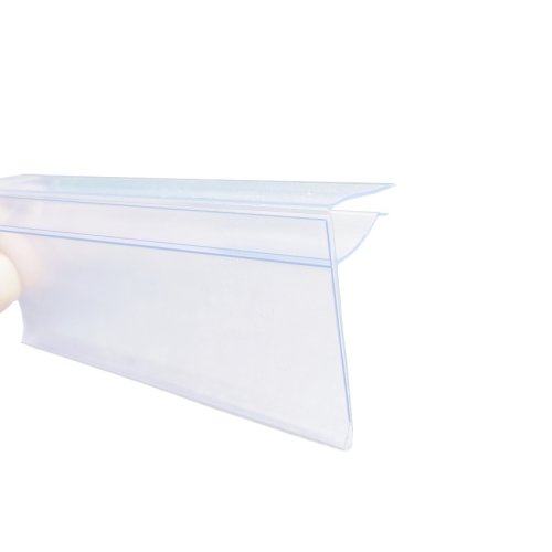Image of 50-Pack Short Plastic Label Display Clips for Price Tags, Card Holders, and Shelf Signage – Ideal for Supermarkets, Retail Stores, and Glass Board Displays
