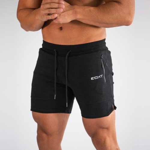 Bild von Männer Zip pocket jogginghose Fitness Turnhallen Shorts Männer Sommer Running Short Hosen Männlichen Jogger mesh Workout Strand sport kurze hosen