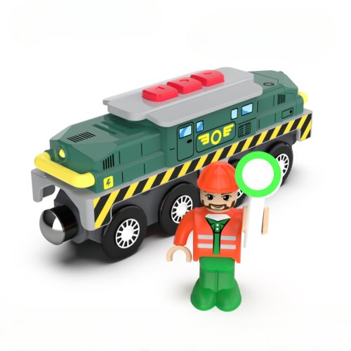 Imagen de Tren Eléctrico Magnético con Locomotora y Vías de Madera para Niños - Juguete Educativo y Divertido con Pista de Ferrocarril Fundida