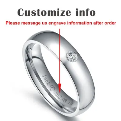 Image de Bagues de Mariage Or - Cadeau Romantique Personnalisé